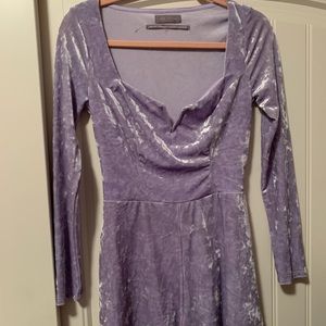 Urban Outfitters long-sleeved velvet romper